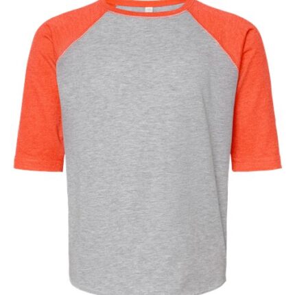 Youth Baseball Fine Jersey Three-Quarter Sleeve Tee