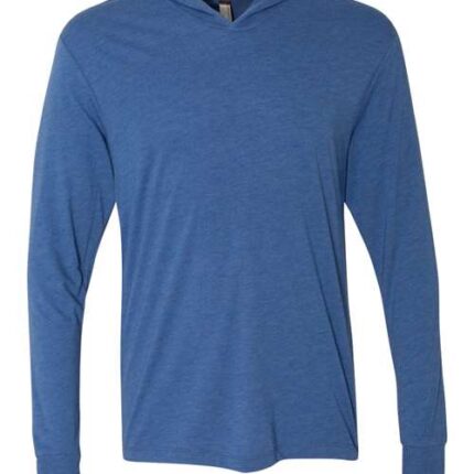 Unisex Triblend Hooded Long Sleeve Pullover T-Shirt