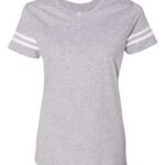 Women's Football V-Neck Fine Jersey Tee