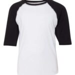 Youth Baseball Fine Jersey Three-Quarter Sleeve Tee