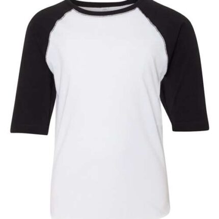 Youth Baseball Fine Jersey Three-Quarter Sleeve Tee