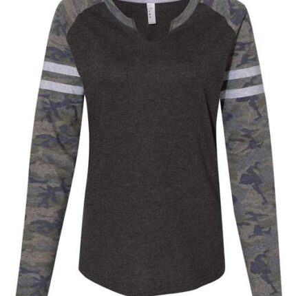 Women's Fine Jersey Mash Up Long Sleeve T-Shirt