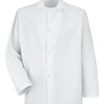 Men's Gripper-Front Short Butcher Coat