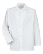 Men's Gripper-Front Short Butcher Coat