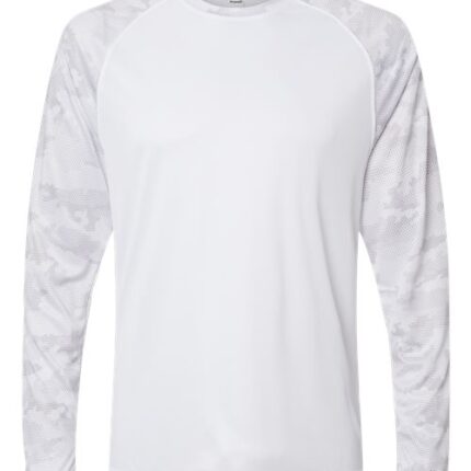 Unisex Cayman Performance Camo Colorblocked Long Sleeve T-Shirt